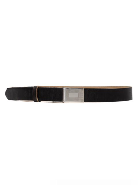 Plate Belt Horween Leather Black