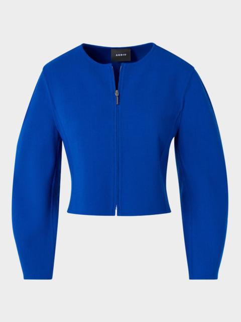 Harriet Wool Crepe Crop Jacket