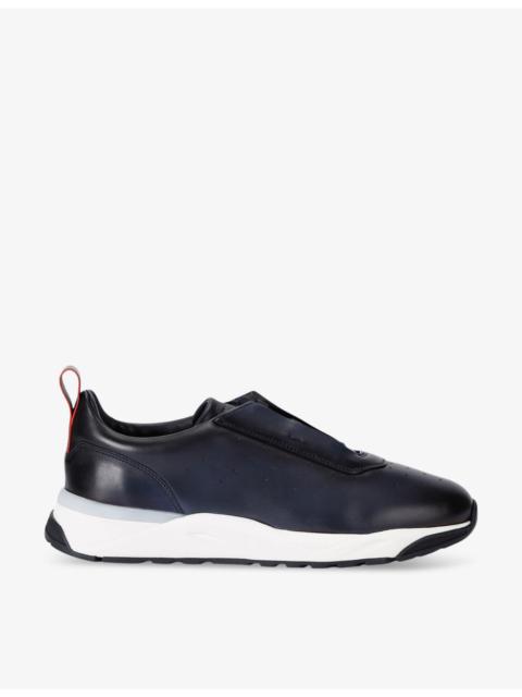 Innova perforated leather low-top trainers