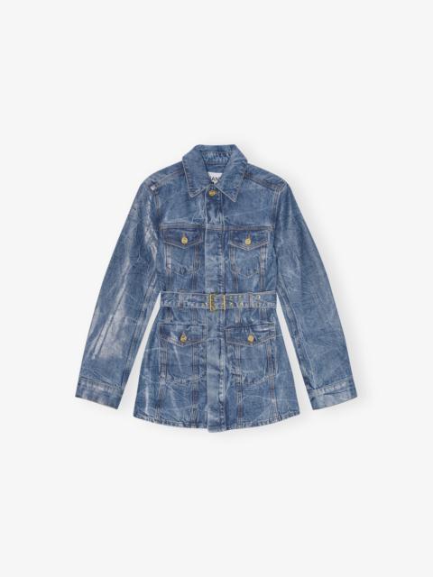 BLUE FOIL DENIM JACKET