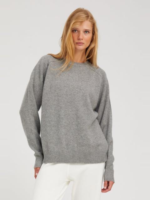 GREY CASHMERE BOYFRIEND SWEATER