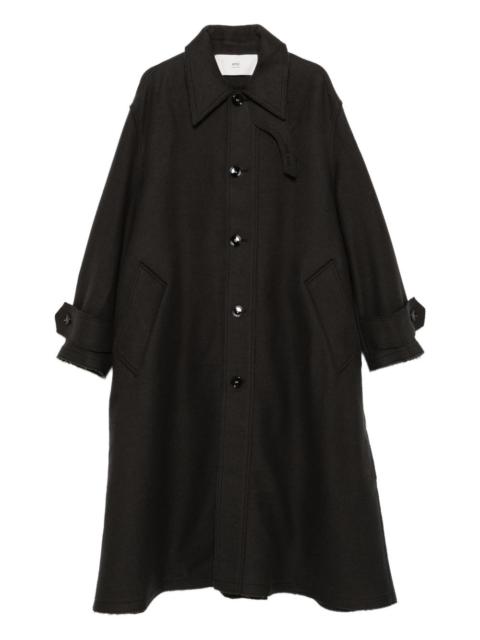 virgin-wool single-breasted coat