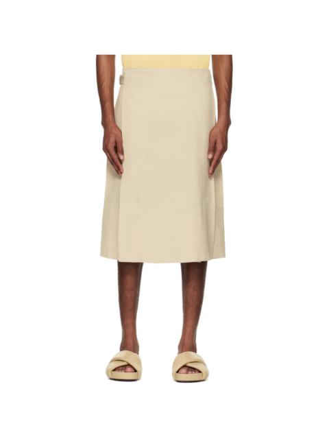 Beige Gonna Midi Skirt