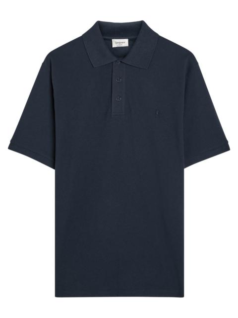 Saint Laurent Logo-embroidered Piqué Cotton-blend Polo Shirt