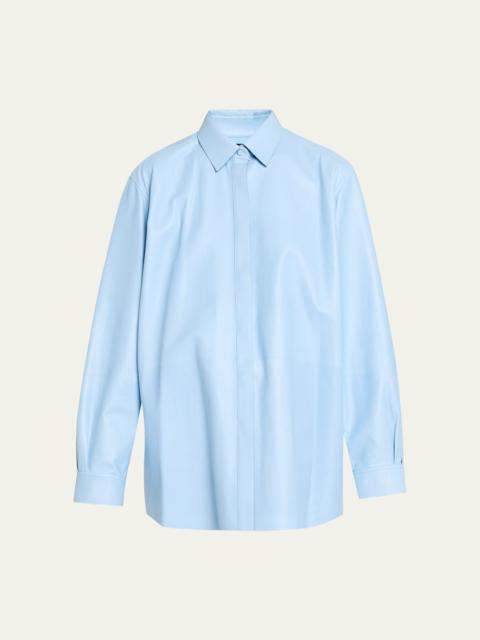 Leather Shirt Jacket