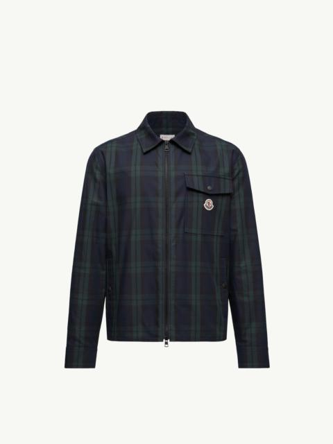 Checked Cotton Gabardine Long Sleeve Shirt