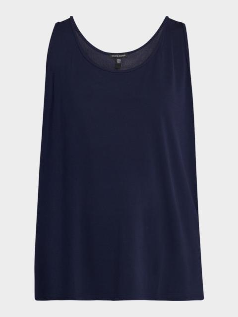 Scoop-Neck Silk Jersey Tank Top