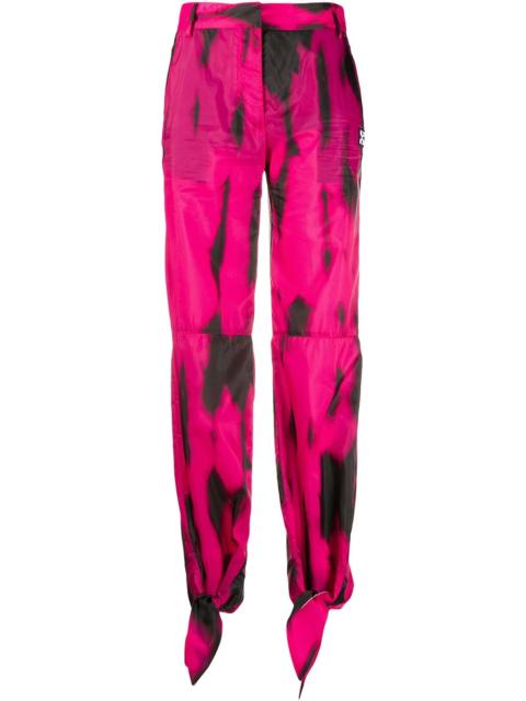 high-waisted straight-leg trousers