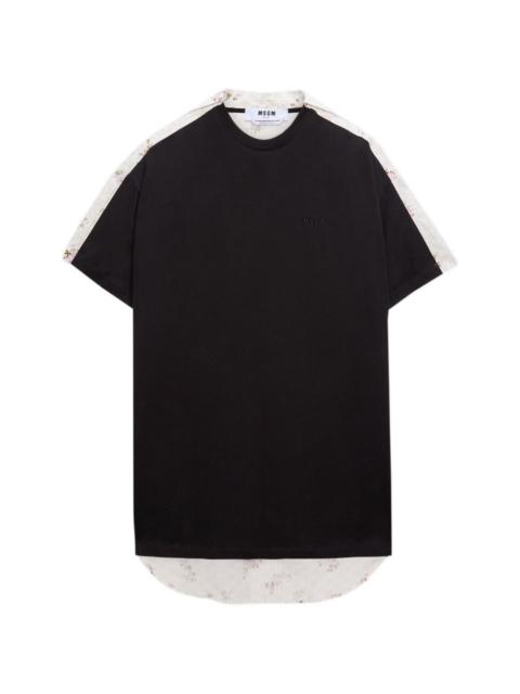 floral panel T-shirt mini dress