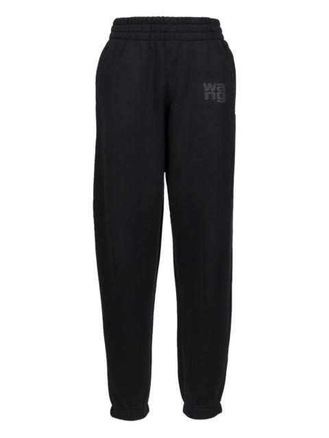 elastic-waistband logo trousers