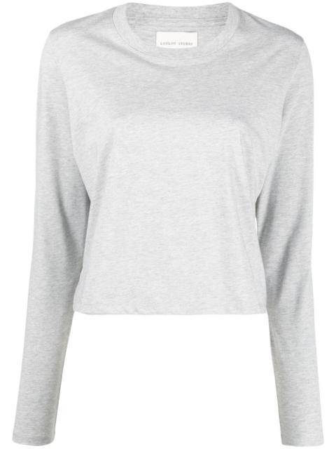 long-sleeve cotton T-shirt