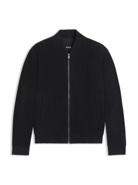 REGULAR-FIT BIKER JACKET IN METIS SUEDE