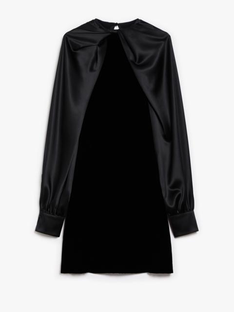 ZARELIA Velvet and satin dress