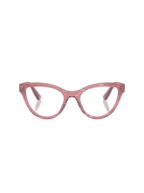 cat-eye frame clear-lenses glasses