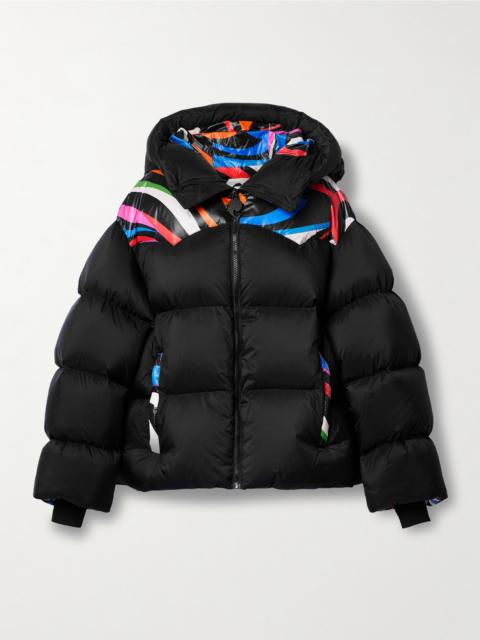 Hooded Printed Quilted Shell Down Jacket