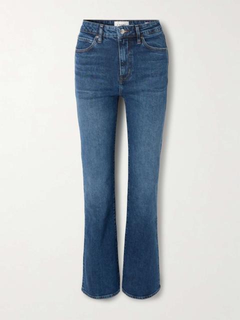 The Arrow high-rise flared jeans Dark denim