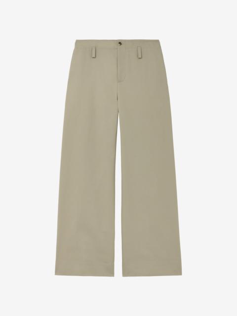 Wide Leg Chino Trousers