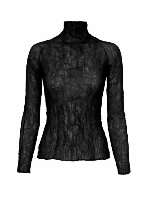 CHIFFON TWIST BK/WT-46 TOP