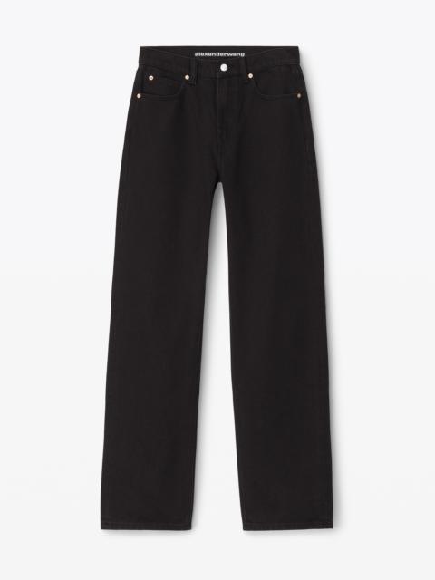 EZ mid-rise straight-leg jean in denim