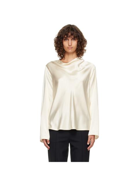 Off-White Riddy Draped Satin Blouse