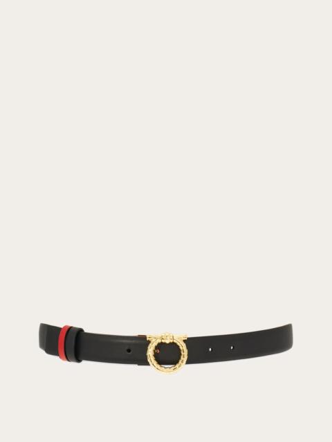 Adjustable and reversible Gancini belt