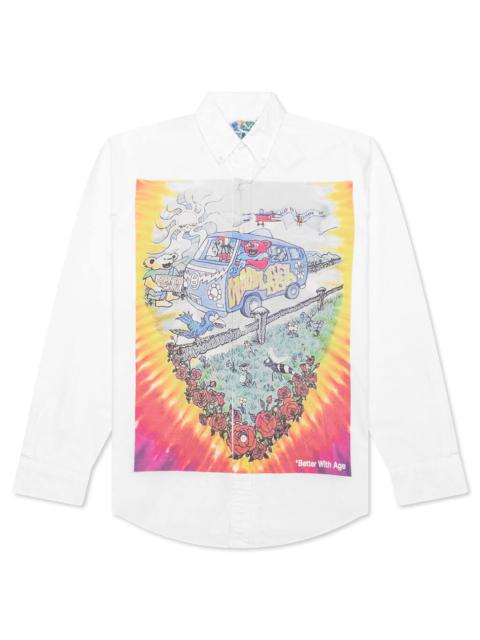 ROAD TRIP BUTTON-DOWN SHIRT - WHITE