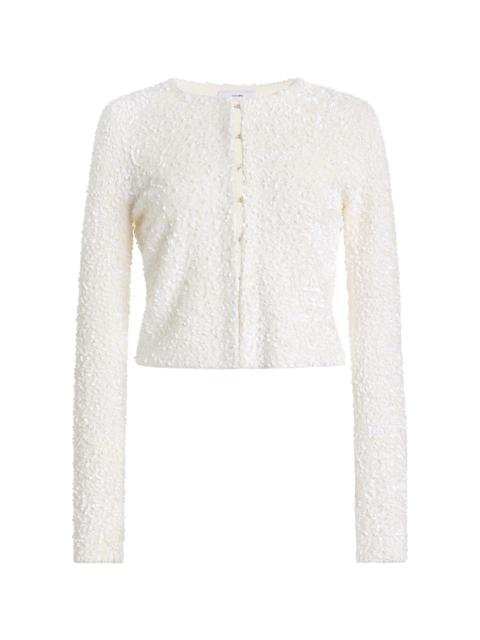 Raya Sequined Cardigan ivory
