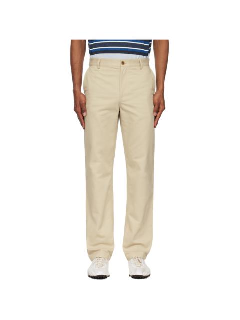 Beige Casual Chino Trousers