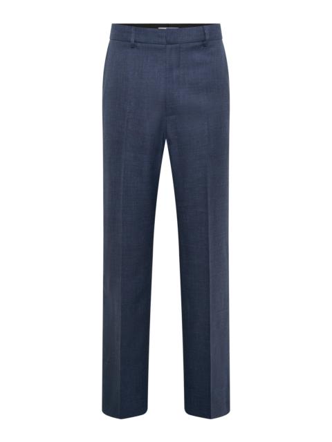 Harold Pant in Denim Virgin Wool Silk with Linen