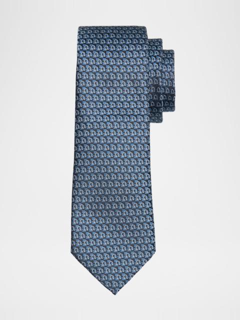 Men's Gancini Printed Silk Tie
