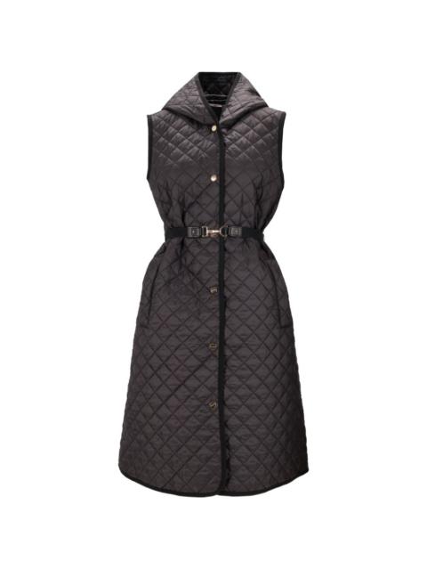 hooded quilted gilet