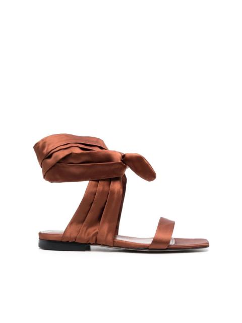 ankle-tie flat sandals