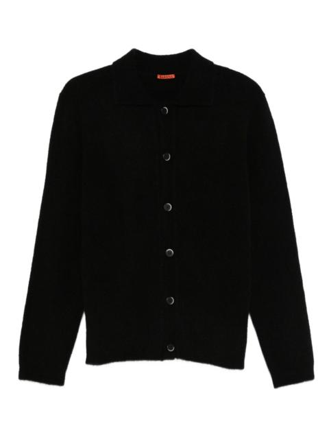 button-front polo-neck cardigan