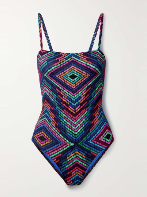 Les Essentiels Optique printed swimsuit