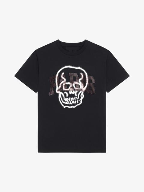PARIS SKULL OVERSIZED T-SHIRT IN COTTON AND RHINESTONES