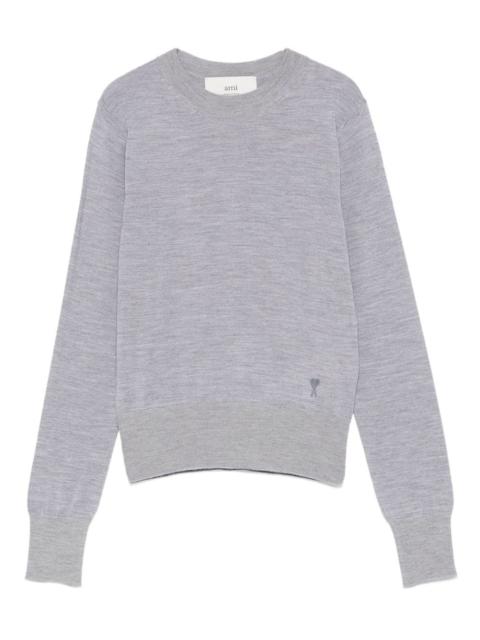 crew-neck wool-silk blend sweater