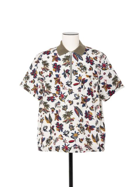 Car Race / Tropical Print Polo Shirt