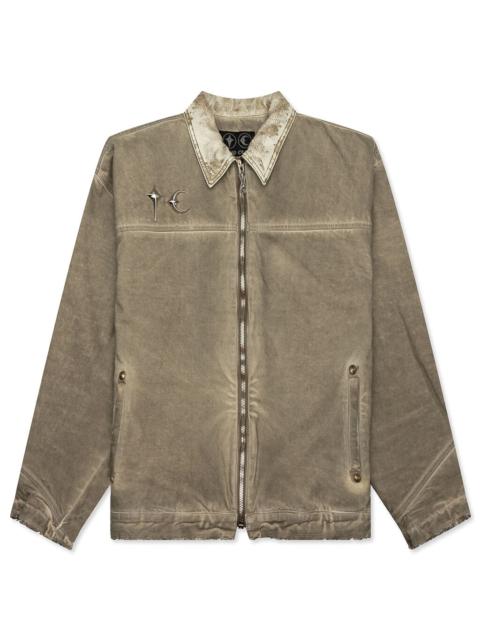 WASHED WORK JACKET - BEIGE