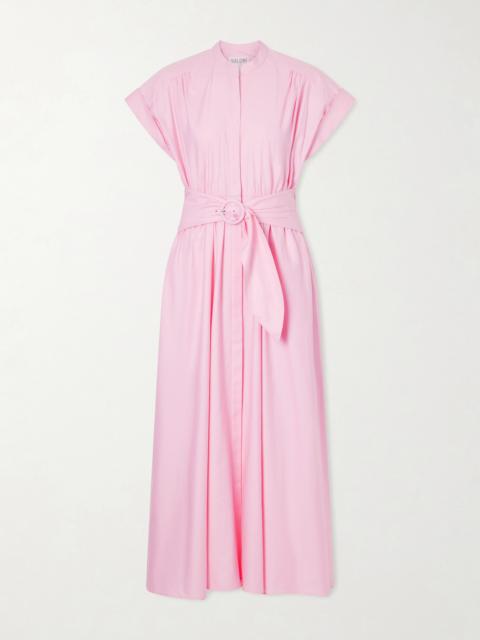 Neesha Belted Cotton Maxi Dress