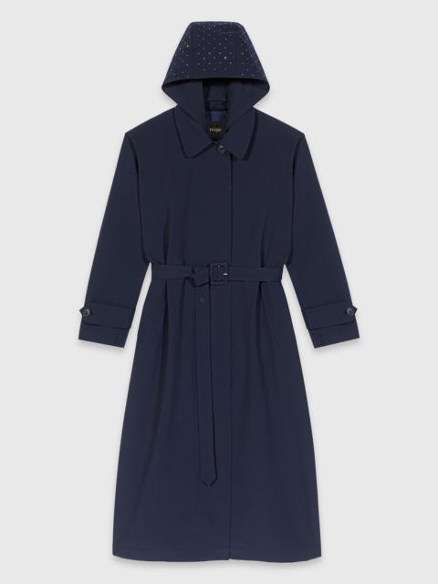 Removable rhinestone-hood trench