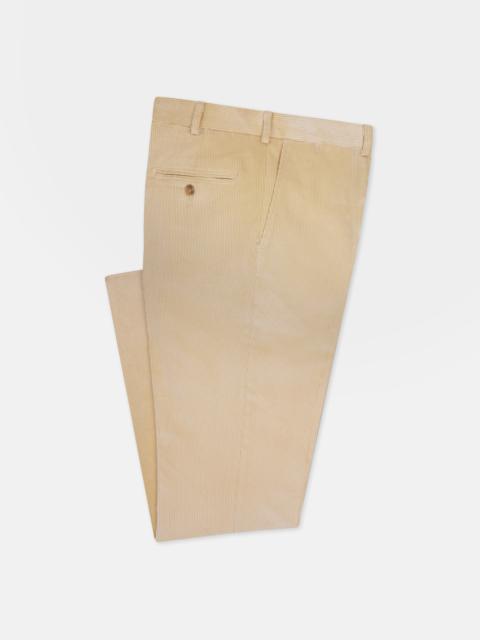 MADE-IN-USA LIGHT TAN WIDE WALE BRITISH CORDUROY PANT