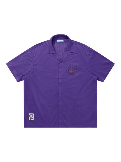 OPEN COLLAR MESH SS SHIRT