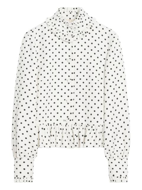 polka dot-print jacket