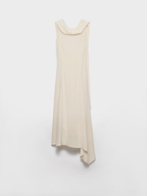 Asymmetrical satin crepe dress