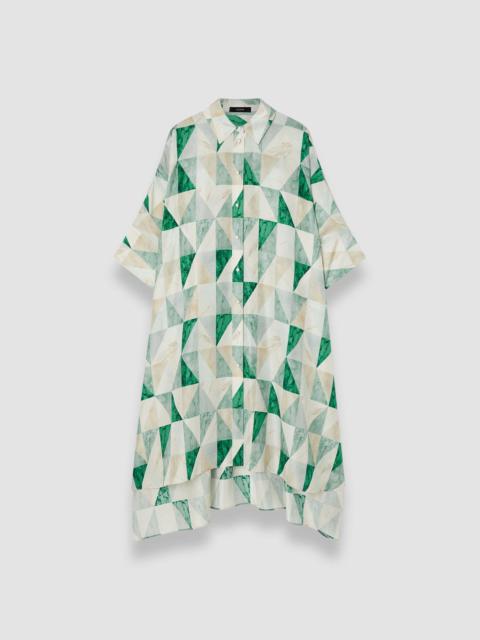 Dania Marble Print Silk Dress