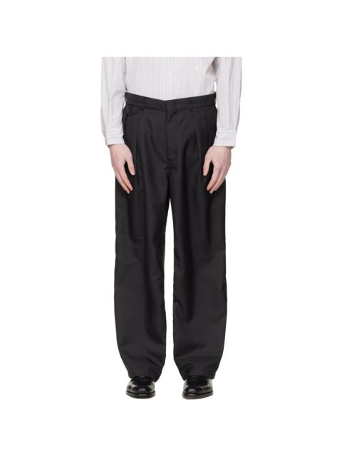Black Polyester Twill Club Trousers