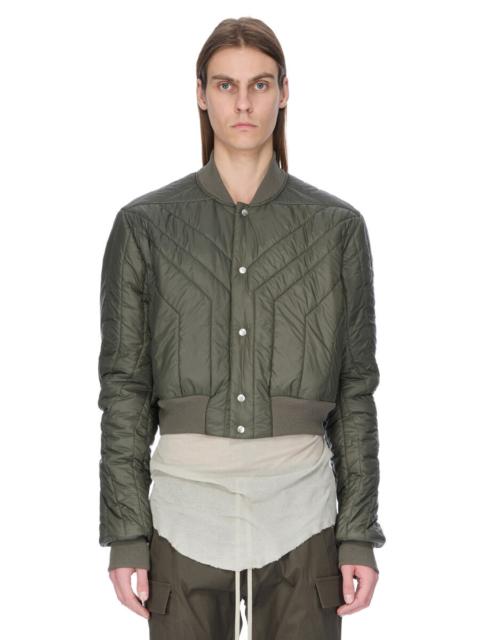 Khaki Concordians Quilted Flight Down Bomber Jacket