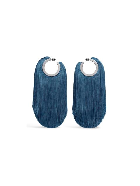 FRINGED HOOP EARRINGS