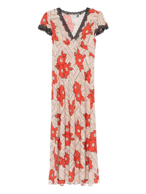 Sandrine lace-trimmed dress