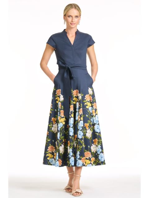 GANIKA DRESS - NAVY WILDFLOWERS DEGRADE